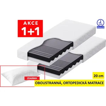 Matrace MOLMAT AKCE 1+1 | MATRACE VELORA+ [hybridní pěna + PrimeFoam] + POLŠTÁŘ ZDARMA Rozměr: 200 x 90 cm, Potah matrace: RING SPUN C210, LÁTKA 210 gr/m2 + ROUNO 150 gr/m2, další informace v popisu variant níže: výška 20 cm; tuhost: 3,5/4 z 5 |EXPEDICE 24HOD|