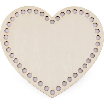 Dno na pletení / výrobu košíků srdce 15x17 cm