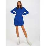 Tmavě modré mikinové šaty s kapsami RV-TU-8356.90-dark blue Velikost: ONE SIZE