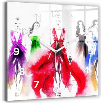 Hodiny Nástěnné hodiny Wallfluent bílé 30 cm