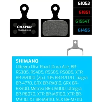 Brzda na kolo Brzdové destičky - GALFER FD496 - Shimano Advanced