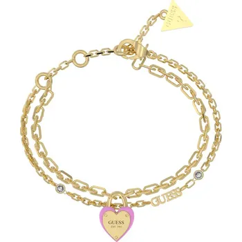 Šperk Guess Něžný dvojitý náramek All You Need is Love JUBB04206JWYGPK 18,5 cm + 2 měsíce na vrácení zboží