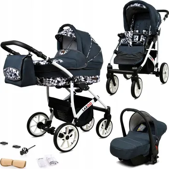 Kočárek Dětský kočárek 3v1 BabyLux Largo ALU (hluboký, sportovní, autosedačka)