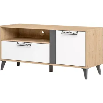 Televizní stolek TV stolek Moet 24 120 cm ořech americký Jackson/bílý/grafit