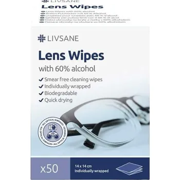 Sluneční brýle LIVSANE Čisticí ubrousky na brýle a čočky 50ks