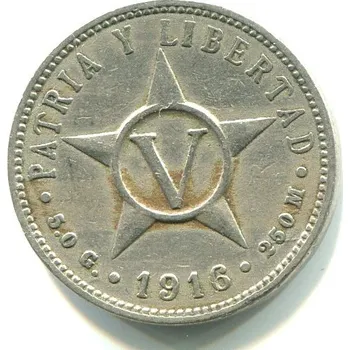 KUBA. 5 centavos 1916.