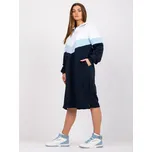 Tmavě modro-bílé dámské mikinové šaty RV-SK-7462.00-white-dark brown Velikost: S/M