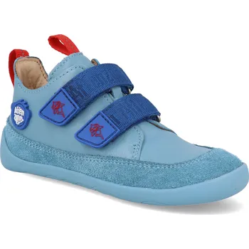 Barefoot dětské tenisky Affenzahn - Sneaker Leather Buddy Shark modré Velikost: 23
