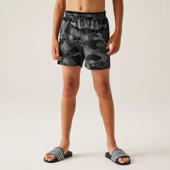 Dívčí plavky Chlapecké koupací kraťasy Regatta SKANDER III šedá camo 158