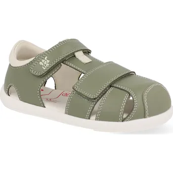 Dívčí sandály Barefoot dětské sandály Garvalín - Sauvage Edera olivové Velikost: 23