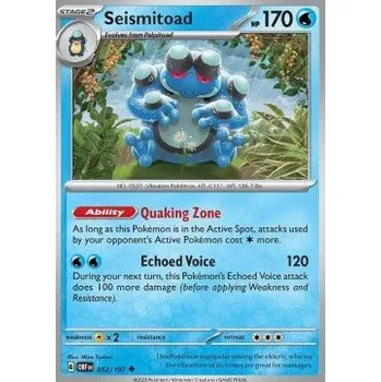 Sběratelská karetní hra Pokémon OBF 052/197 Seismitoad - Obsidian Flames Stav: Near Mint, Verze: NORMAL