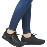 Dámské volnočasové polobotky N1455-14 Rieker černé Barva: blau, Velikost: 42