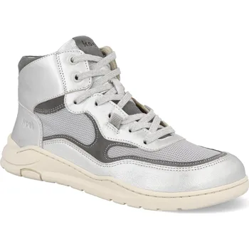 Dámské tenisky Barefoot dámské kotníkové boty Koel - Sabrina Metalic silver stříbrné Velikost: 38