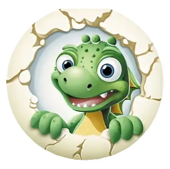 Nažehlovací obrázek - dinosaurus zelený (dva rozměry), Velikost: Malý