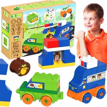 ostatní stavebnice EKOLOGICKÉ EDUKAČNÍ STAVEBNICE Policejní honička s autem BiOBUDDi