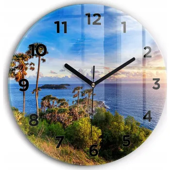 Hodiny Nástěnné hodiny Wallfluente modré 30 cm