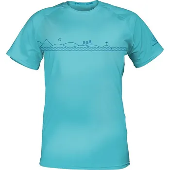 Tričko pánské PADDLEBOARDING LIGHT BLUE lycra krátký rukáv - velikost: XL