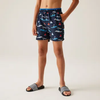 Dívčí plavky Chlapecké koupací kraťasy Regatta SKANDER III tmavě modrá 134-140