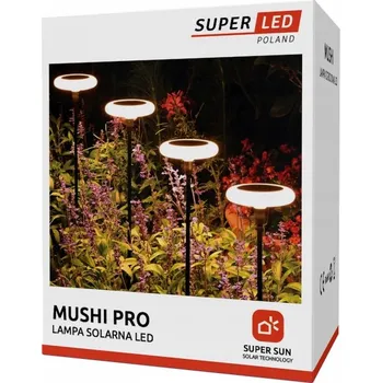 Venkovní osvětlení 4x Solární lampa LED zahradní zapichovací 76 cm Světýlka Houbičky 3000K