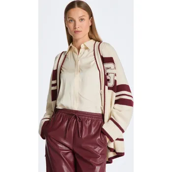 Dámský svetr SVETR GANT VARSITY V-NECK CARDIGAN LINEN