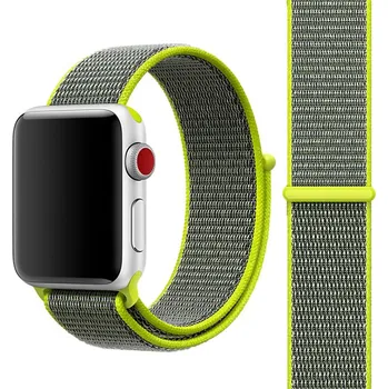 Řemínek na hodinky Řemínek pro Apple Watch 45mm / 46mm / 44mm / 42mm - nylonový - barevná vlákna - zelený