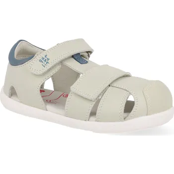 Dívčí sandály Barefoot dětské sandály Garvalín - Sauvage Sporco šedo - béžové Velikost: 24