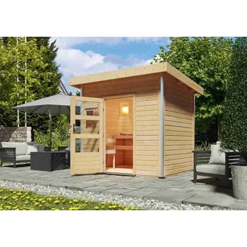 Finská sauna KARIBU NORGE (86205) natur LG3772