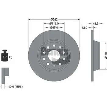 Brzdový kotouč Brzdový kotouč BENDIX Braking BDS1031