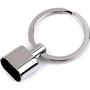 Kovová koncovka s kroužkem 8x14 mm, barva 1 nikl