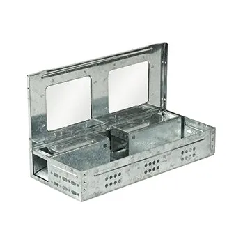 Hubení hlodavce Živolovná past na potkany - kovová Deratizační stanička živolovka