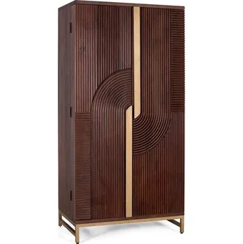 Stojan na víno Luxusní vinotéka Emllio 179cm - barva třešeň