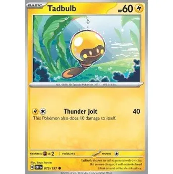 Volný čas Pokémon OBF 075/197 Tadbulb - Obsidian Flames Stav: Near Mint, Verze: NORMAL