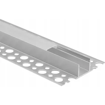 LED osvětlení Hliníkový profil Nástěnný pro LED pásky, pro sádrokarton, délka 2m + Kryt