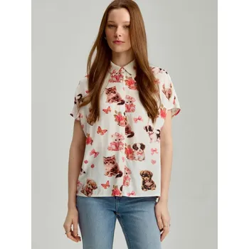 Dámské oblečení Košile s krátkými rukávy - XS - House - vícebarevná - 030DT-MC3