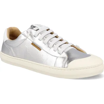 Dívčí obuv Barefoot dětské tenisky Tip Toey Joey - Volt sterling silver white stříbrné Velikost: 31