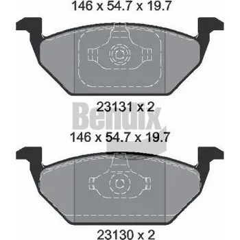 Brzdová destička Sada brzdových destiček, kotoučová brzda BENDIX Braking BPD1013