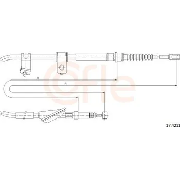 Lanko parkovací brzdy Tažné lanko, parkovací brzda COFLE 92.17.4211