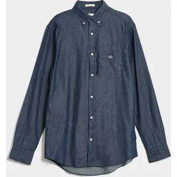 Pánské oblečení KOŠILE GANT REG INDIGO BD DARK INDIGO