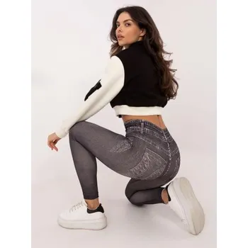 Dámské legíny Černé dámské legíny z imitace džínoviny