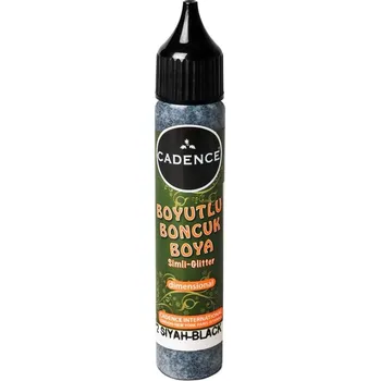 Speciální výtvarná barva Cadence Kontura Cadence Dimensional Paint, 25 ml - black, třpytivá černá