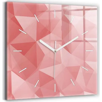 Hodiny Skleněné hodiny tvrzené tiché Loft Nástěnné Trojúhelníky abstrakce