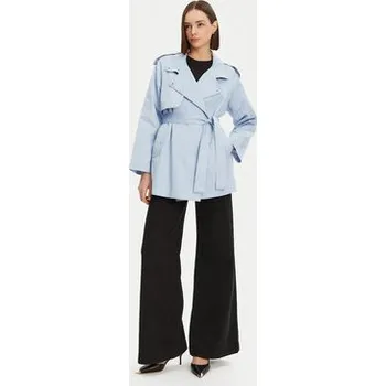 Dámský kabát Morgan Trenčkot 251-GLINE Světle modrá Relaxed Fit 42