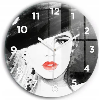 Hodiny Nástěnné hodiny Wallfluent černé 60 cm