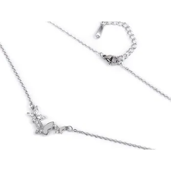 Náhrdelník Náhrdelník z nerezové oceli motýlci s broušenými kamínky