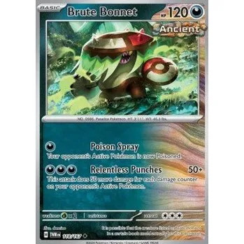 Karetní hra Pokémon TWM 118/167 Brute Bonnet - Twilight Masquerade Stav: Near Mint, Verze: REVERSE HOLO
