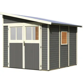 Zahradní domek Dřevěný domek KARIBU BOMLITZ 3 (8885) terragrau LG3138