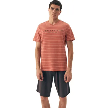 Pánské pyžamo Pánské pyžamo 42635 Deli coral - HENDERSON korálová M