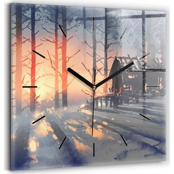 Hodiny Nástěnné hodiny Wallfluent černé 30 cm