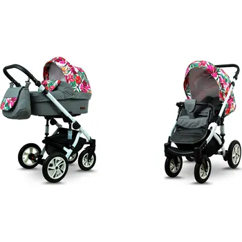 Kočárek Dětský kočárek 2v1 BabyLux Sky Lark - kombinovaný kočárek s hlubokou korbou a sportovní sedačkou