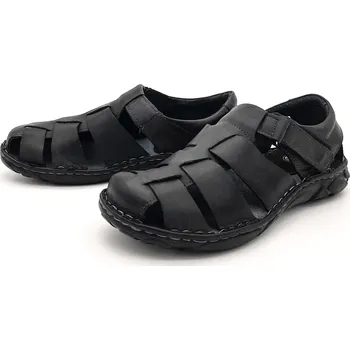 Pánské sandále Pánské kožené sandály S-36 Klondike černá Barva: černá, Velikost: 42